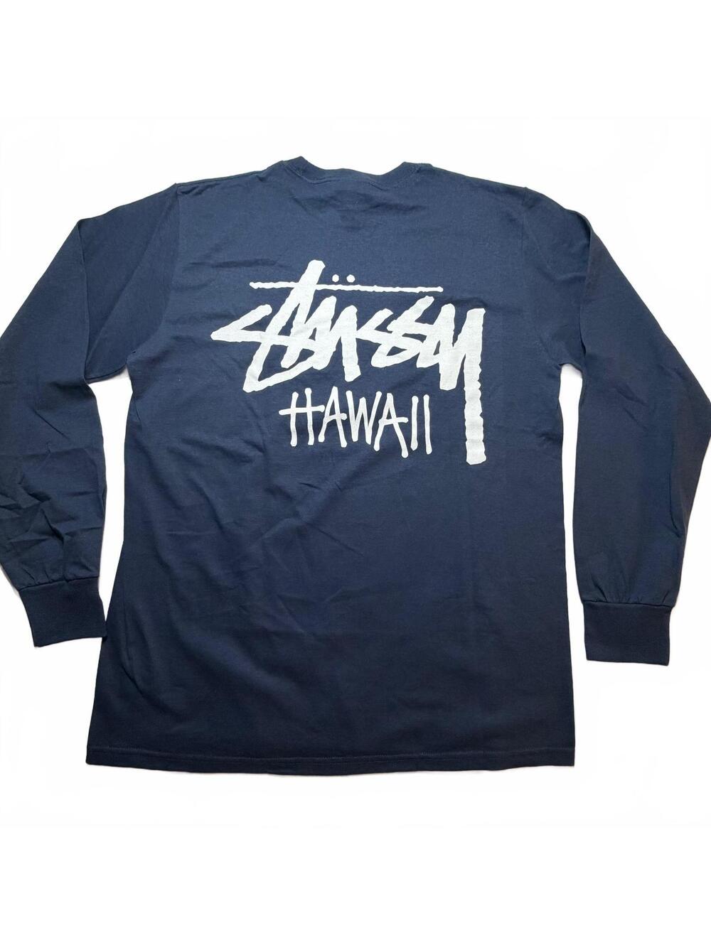 Stussy Hawaii Chapter Long Sleeve Navy Tee M NWOT
